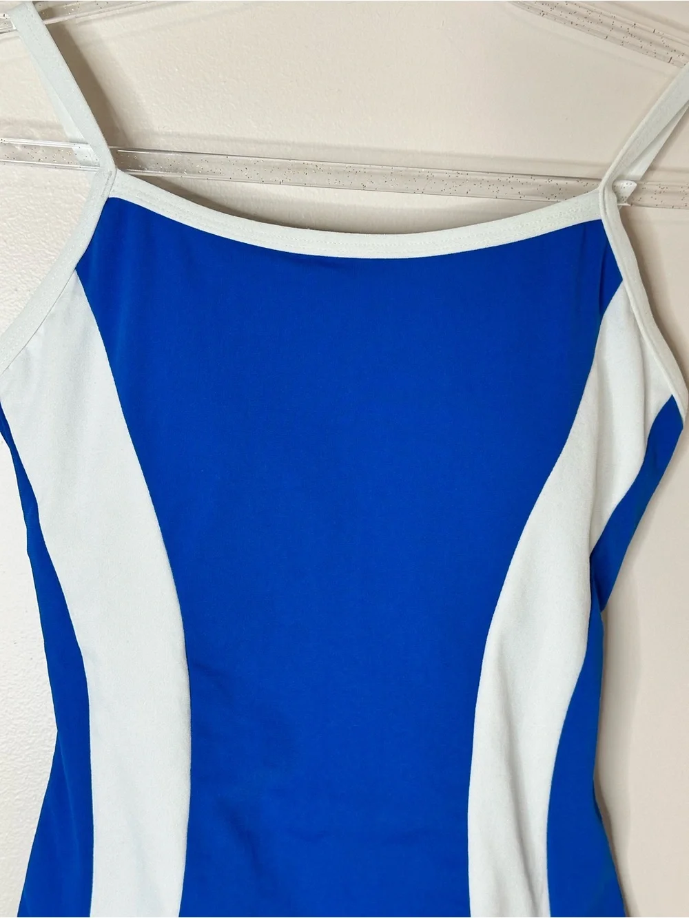 AquaShape by Dolfin Blue White One Piece Swimsuit Size 6 NWT